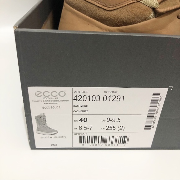 🆕 Ecco Solice Cashmere Women Winter Snow Boot size 9 - Picture 11 of 12